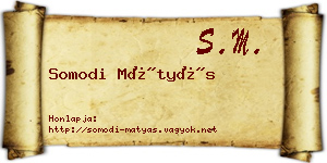 Somodi Mátyás névjegykártya