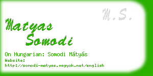 matyas somodi business card